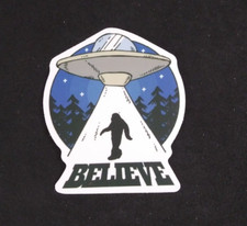 Bigfoot With UFO Big Foot Sasquatch Sticker 2.18" x 2.25" AR 