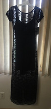 NWT 32 Wild Fable Women's XS Maxi Dress Black Sheer Lace Tank Dress Underneath