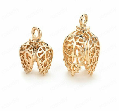 10pcs/lot Gold Plated Bead Caps 15*10mm/21*11mm Brass Cap Beads Jewelry Making F