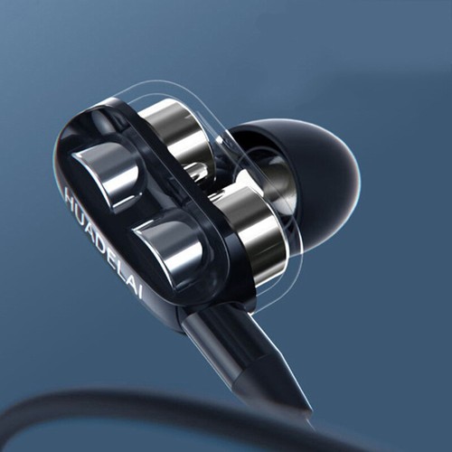 Dual Drive 6D Stereo Wired Earphone Headset Earbuds Bass 3.5mm Gaming With M.ar - Zdjęcie 4 z 14
