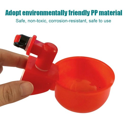 🐥5 Chicken Auto Fill Watering Cups & Tees Poultry Drinker Waterer Duck Quail 🐔 - Picture 5 of 6