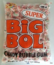 Super Big Bol Candy 120 Count Bag Alberts Bubble Gum Bulk Free Ship Over 2 LBS