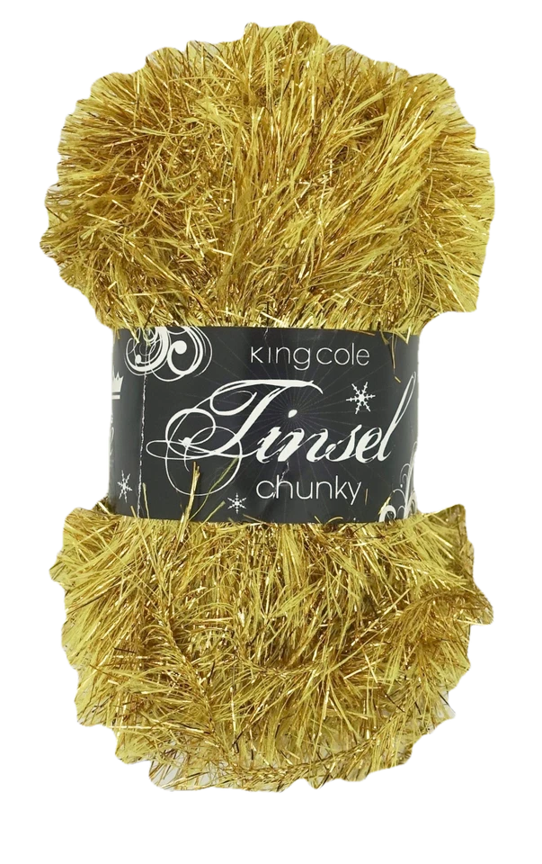 King Cole Tinsel Chunky Sparkle Furry Soft Eyelash Knitting Wool Yarn 50g Ball