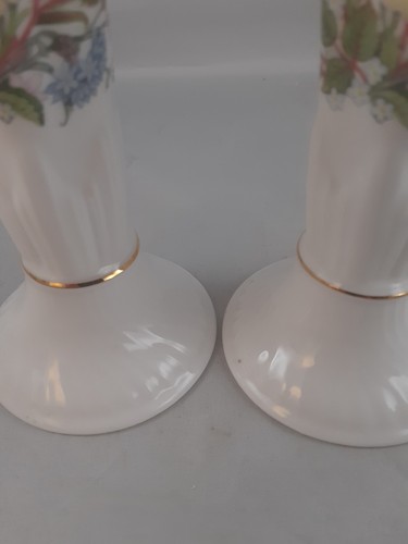 Aynsley Wild Tudor Candle Holders x 2 Fine Bone China 1st Quality British - Picture 5 of 10