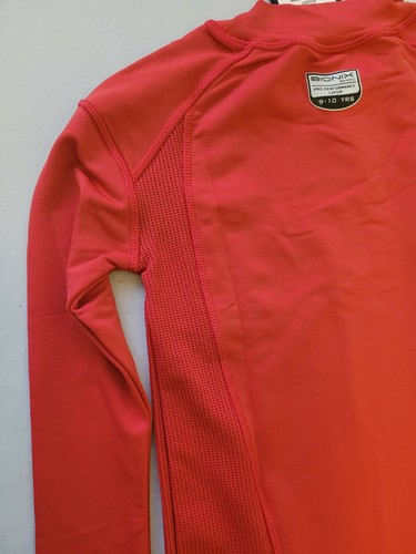 Boys Base Layer Bionix Red Compression Skin Mock Neck L/S Youth MB SB (A2) - Picture 7 of 12