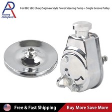 For Bbc Sbc Chevy Saginaw Style Power Steering Pump Single Groove Pulley