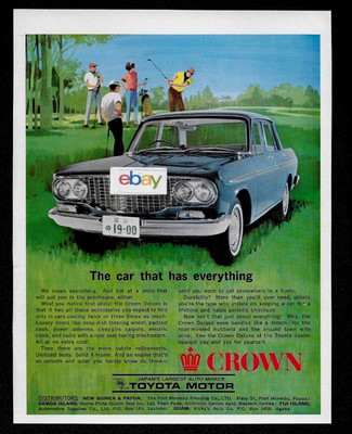TOYOTA MOTOR COMPANY JAPAN 1965 CROWN SEDAN THE CAR WITH