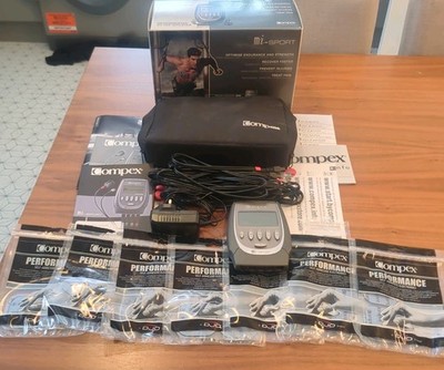 COMPEX MI-SPORT EMS MUSKELSTIMULATOR nagelneue Batterie verpackt Top Zustand
