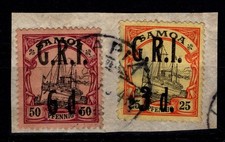 Deutsche Kolonien Samoa Britische Besetzung 5, 8 gestempelt #DFR71