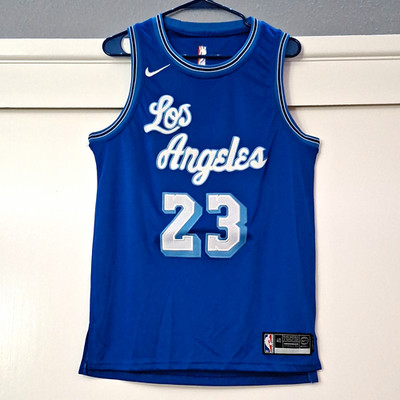 Nike Los Angeles Lakers LeBron James #23 Blue NBA Jersey Men's Size 40