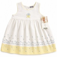 Vintage Carter?s Sweet Daisy Dress 18M NWT Linen Blend Embroidered Floral