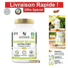 Ginkgo Biloba BIO Extra Fort 4560mg - 90 gélules Mémoire Circulation