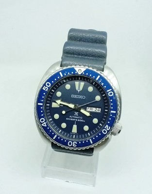 SEIKO Prospex Turtle Divers 200 M,4R36 Day-Date Mens Automatic Black/blue Watch