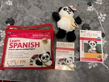 NEW Little Pim Gift Set SEALED Spanish DVD Plush Panda Flashcards