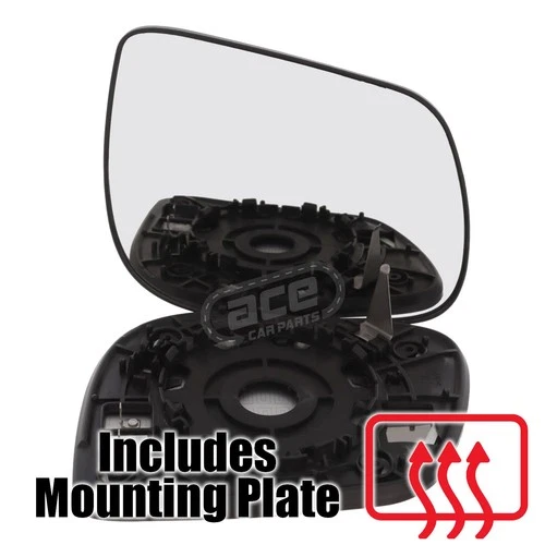 Heated Drivers Side Wing Mirror Glass Convex Clip-On For Kia Picanto JA 2017->