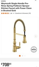 Moen Weymouth S73104BG Brushed Gold Kitchen F...