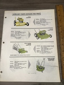 1964 Lawn boy mower Parts Catalog, 49 Pages Original Copy!