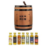 Rum Tasting Fass *Ich Liebe Rum*, Ø 40,9% Vol. 7 Probierflaschen Je 20 Ml
