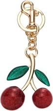 Cherry Keychain Purse Charm Cute Bag Accessory for Women Handbag Gift Pendant
