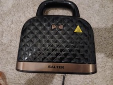 Salter Sandwich Toaster Toastie Maker Machine Handbag Style Rose Gold/Black 750W