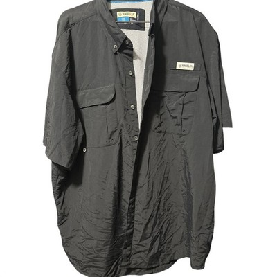 Magellan Outdoors Fish Gear Shirt Mens XL Black MagWick Angler Fit Short Sleeve
