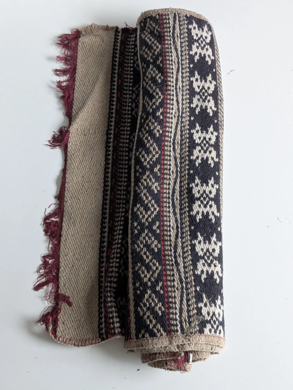 Vintage Hand-Woven Geometric Tribal Pattern Rug/Runner Moroccan Berber Wool
Opens in a new window or