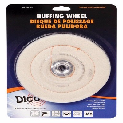 Dico 527-60-6 Canton Flannel Buffing Wheel 6 Dia. in. for Jeweler's Rouge