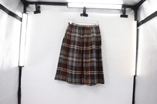 Vintage 1960s Plaid Wool Skirt Size small