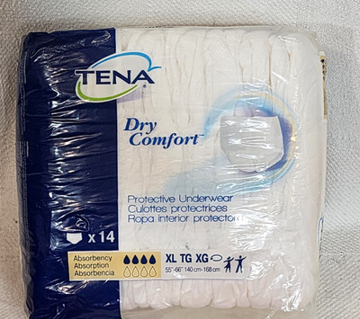 3 Packs (42 Count) Tena Dry Comfort Protective Underwear Size XL 55 -66 