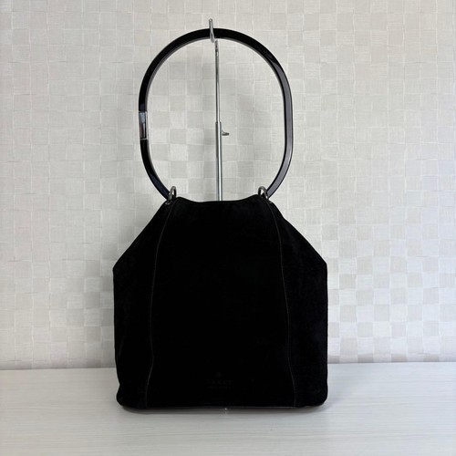 Gucci Tom Ford Suede Leather Bucket Bag Authentic Black