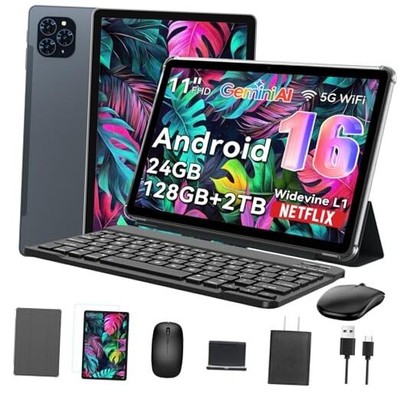 Tablet 2026 World's First Android 16 Tablet with Gemini AI, 11