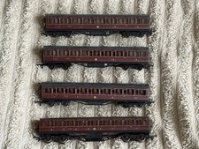 4x Graham Farish OO Gauge LMS Maroon Coaches