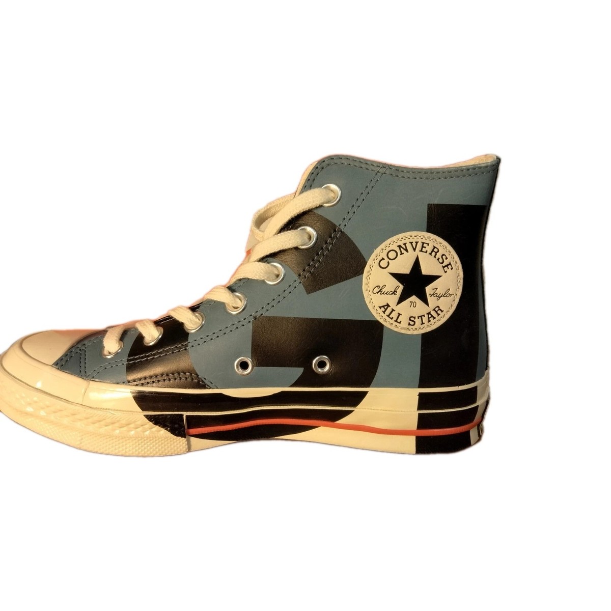 Converse Womens Chuck 70 Hi Love Graphic Shoes Celestial Teal Black  Leather
