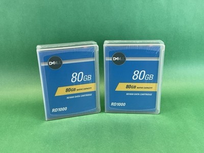 2pk - Dell RD1000 NATIVE CAPACITY External Data Cartridge Drive 80gb Tape Disk