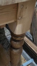 Large 4-6 seater table rustic farmhouse solid pine kitchen dining table & drawer