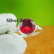 Garnet Gemstone 925 Sterling Silver Handmade Jewelry Ring Size 5 to 13