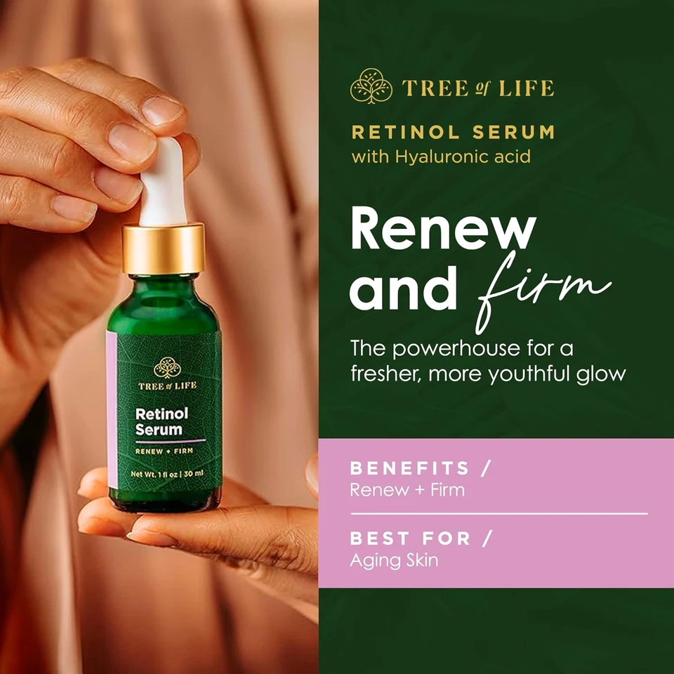 04/26  1 Fl Oz Tree of Life Beauty Retinol Serum, Skin Smoothing Face Oil Dark  - Image 2 of 4