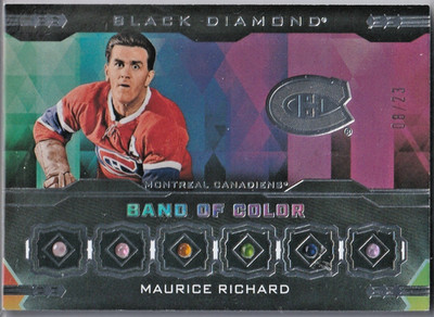 2023-24 BLACK DIAMOND BC-MR MAURICE RICHARD BAND OF COLOR 8/23 RARE SHORT PRINT