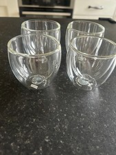 Set of 4 Bodum Pavina Double Walled Glasses 250ml