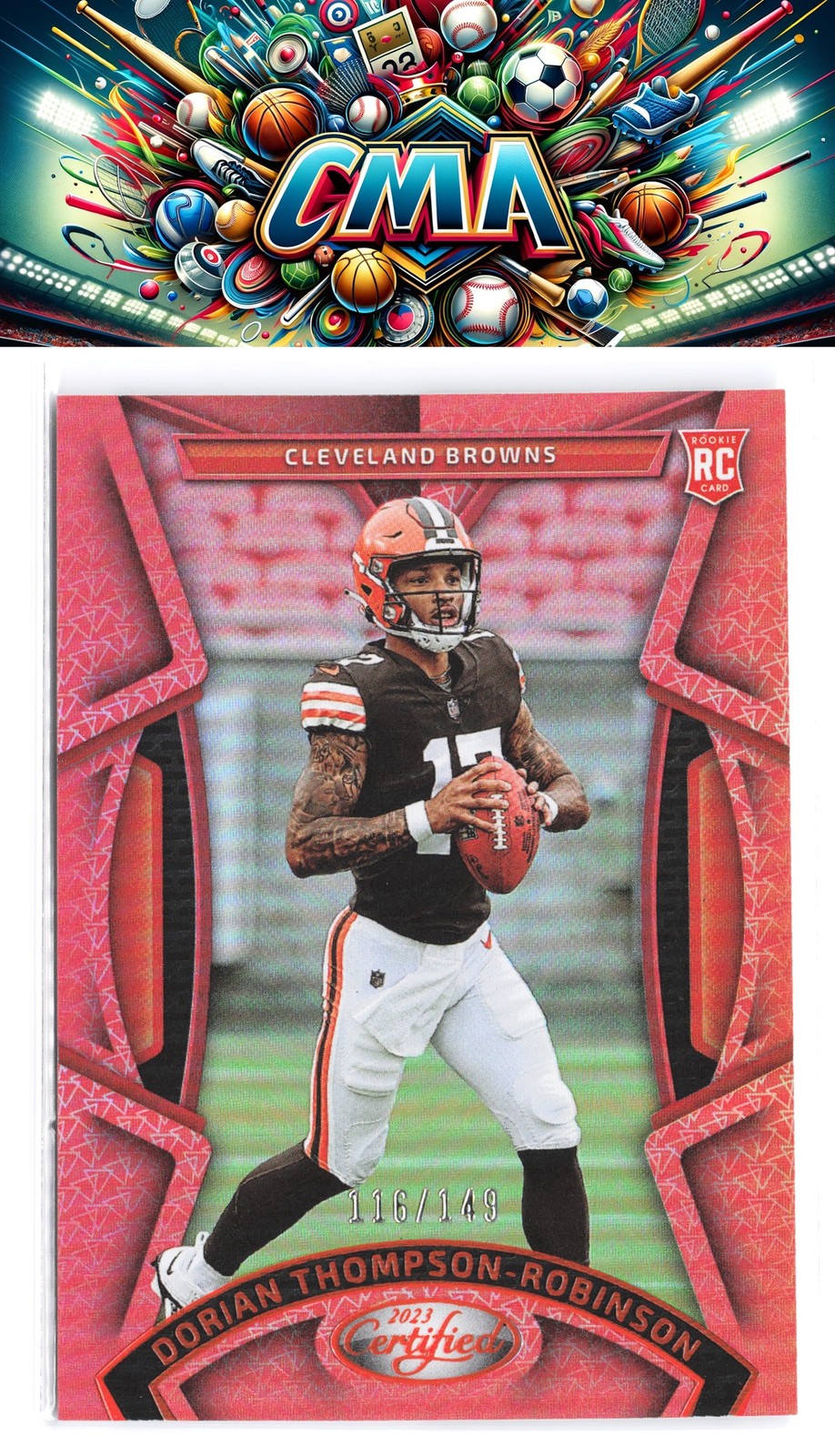 2023 Panini Certified #136 Dorian Thompson-Robinson Mirror Orange #/149