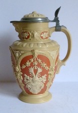 VILLEROY&BOCH METTLACH JUGENDSTIL STEINZEUG SCHANK KRUG "PROFIT" M.HEIN NR. 2076