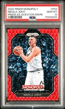 2022 PRIZM MONOPOLY ALL-STARS NIKOLA JOKIC QUESTION MARK PRIZM PSA 10 POP 1
