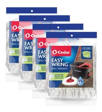 O-Cedar EasyWring Spin Mop Microfiber Refill (Pack of 4) Brand New