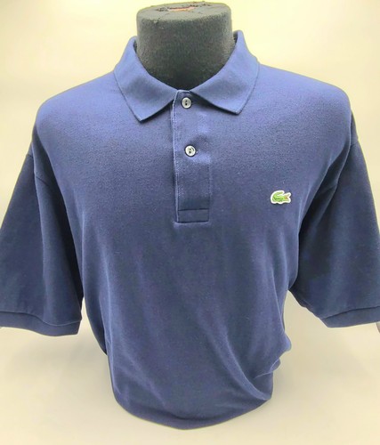 Lacoste Green Crocodile Men's Polo Shirt Navy Blue Sz 2XLT Short Sleeves