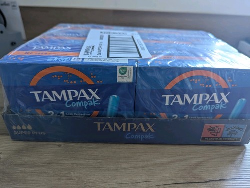 Tampax Pearl Super Plus Applicator Tampons 6 Boxes Of 18 Tampons New & Sealed