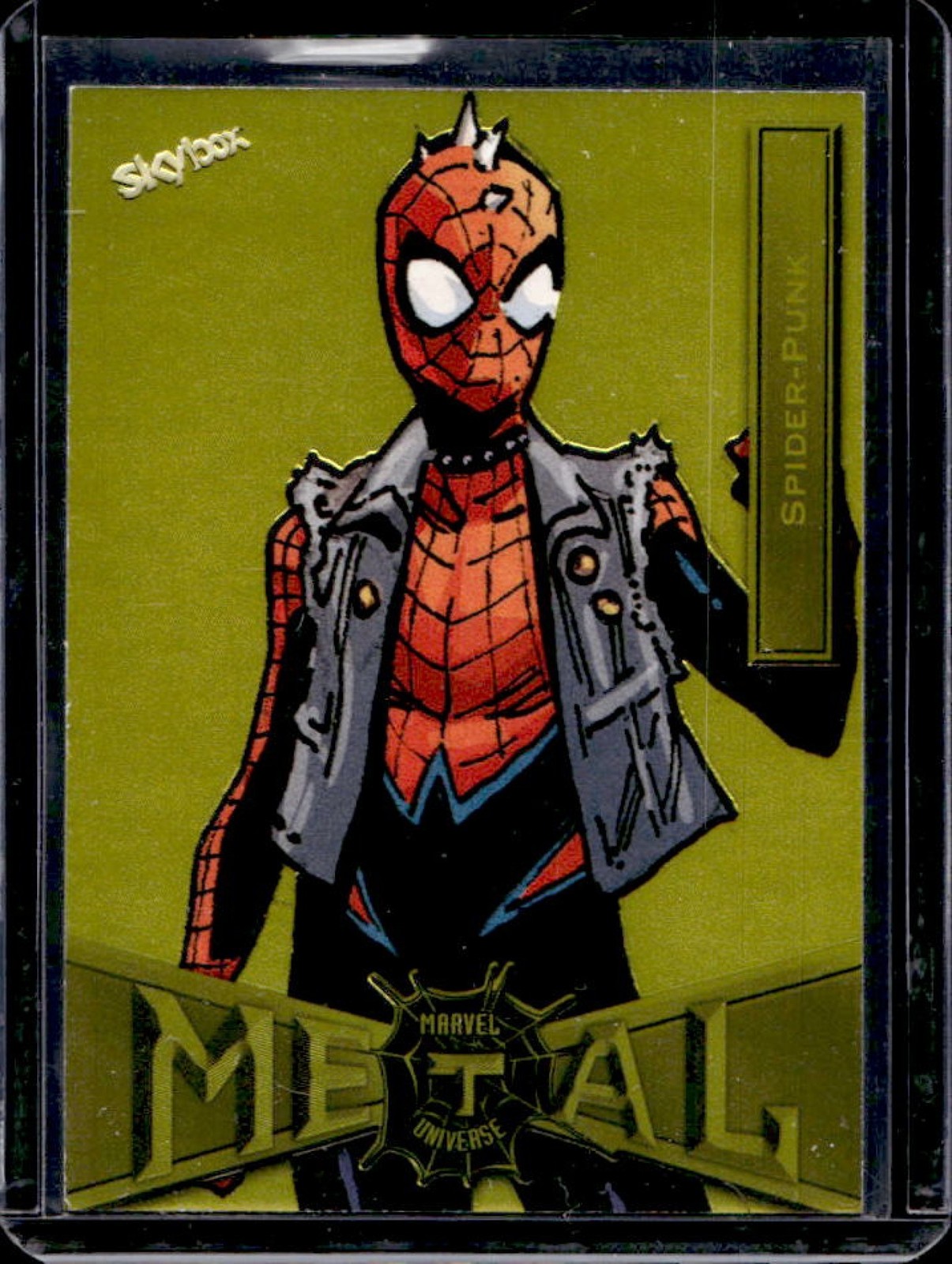 2021 Skybox Metal Universe Marvel Spider Man Spider-Punk Yellow FX #86