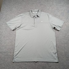 Travis Mathew Polo Shirt Mens XL Gray Performance Golf Athletic Short Sleeve