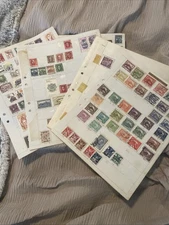 Czechoslavakia Stamp Collection From 1919 7 Album Pages Commemoratives