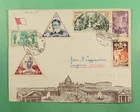 DR WHO 1951 MONACO FDC COMBO TO SWITZERLAND R35520