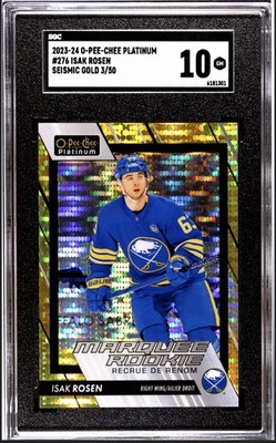 2023 O-Pee-Chee Platinum Isak Rosen Seismic Gold /50 - SGC 10 Gem Mint